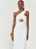 Vestido Midi Slim Com Recorte e Drapeado colcci